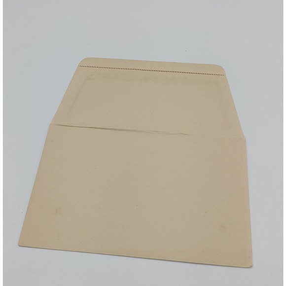 Antique Unused Christmas Greeting Card Victorian Couple House Child Hand Colored - Picture 6 of 6